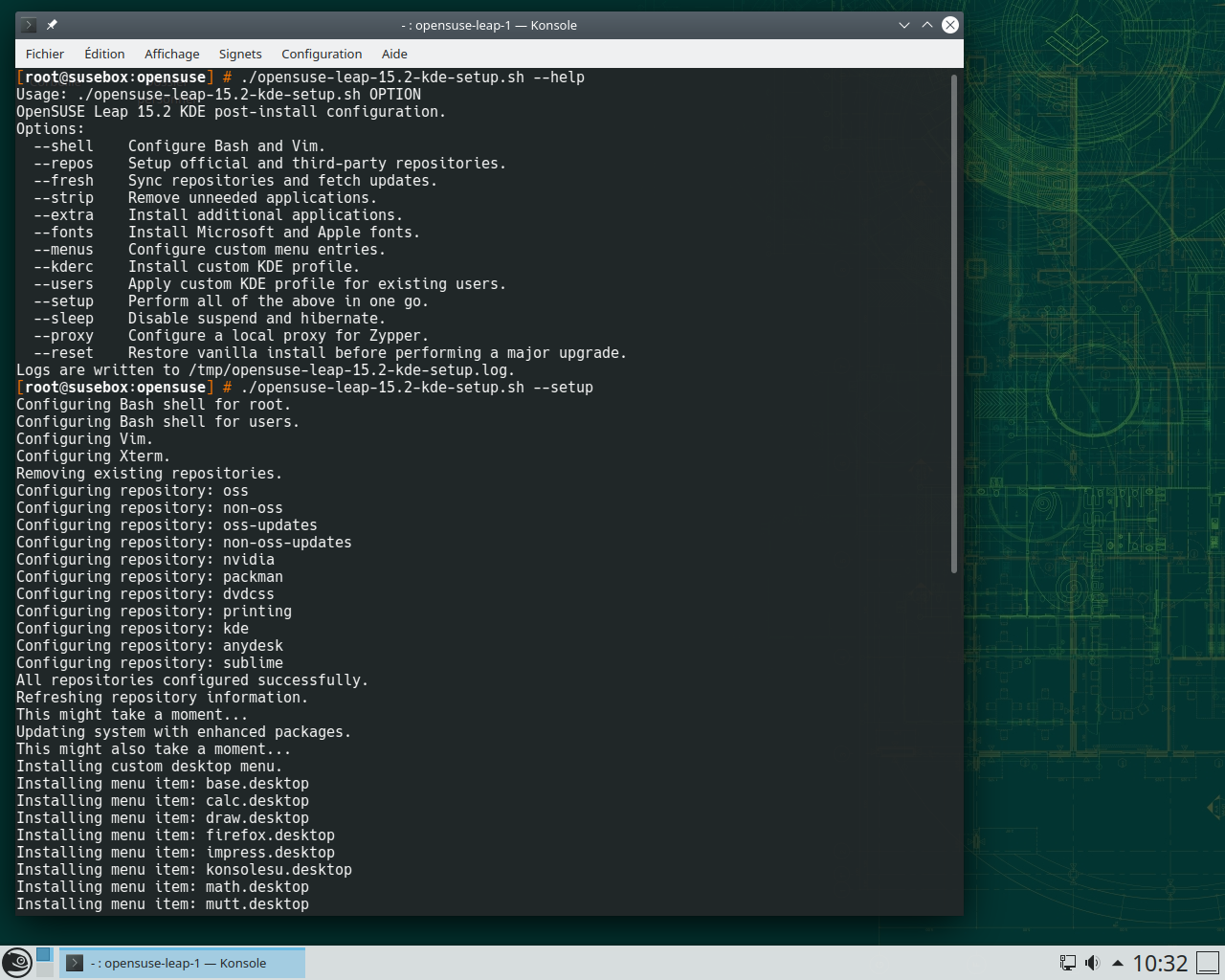 OpenSUSE Leap 15.2 Configuration