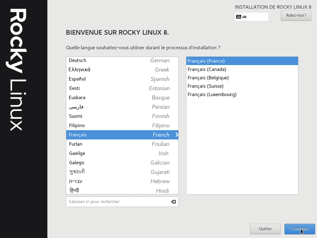 Rocky Linux 8 - Installation